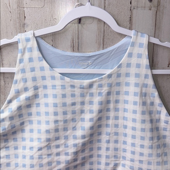 Old Navy Blue and White Checkered Bra Size 4X NWT! - Picture 2 of 14